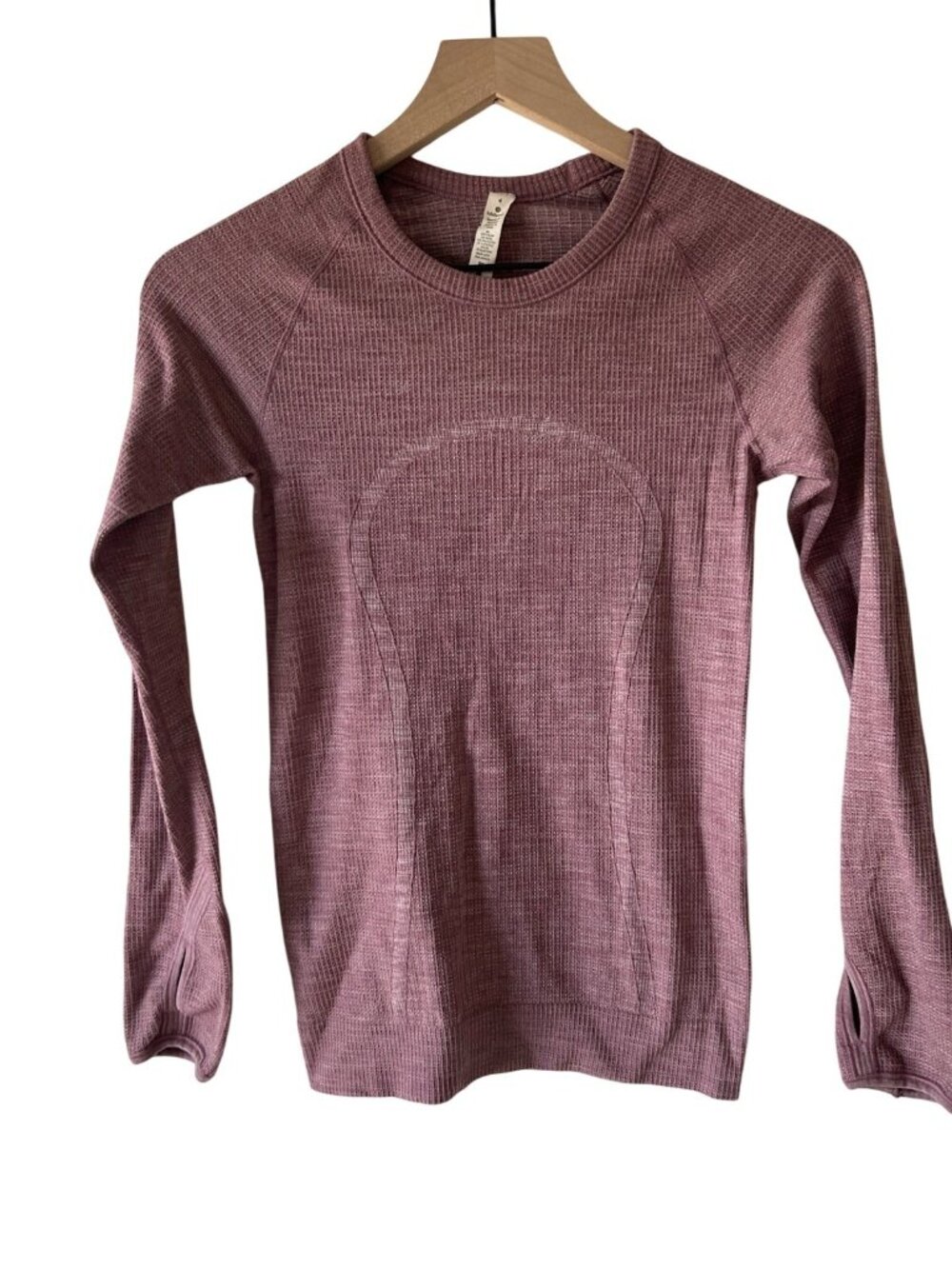 Lululemon Swiftly Tech Long Sleeve Shirt Pink Heathered Women's Size 4